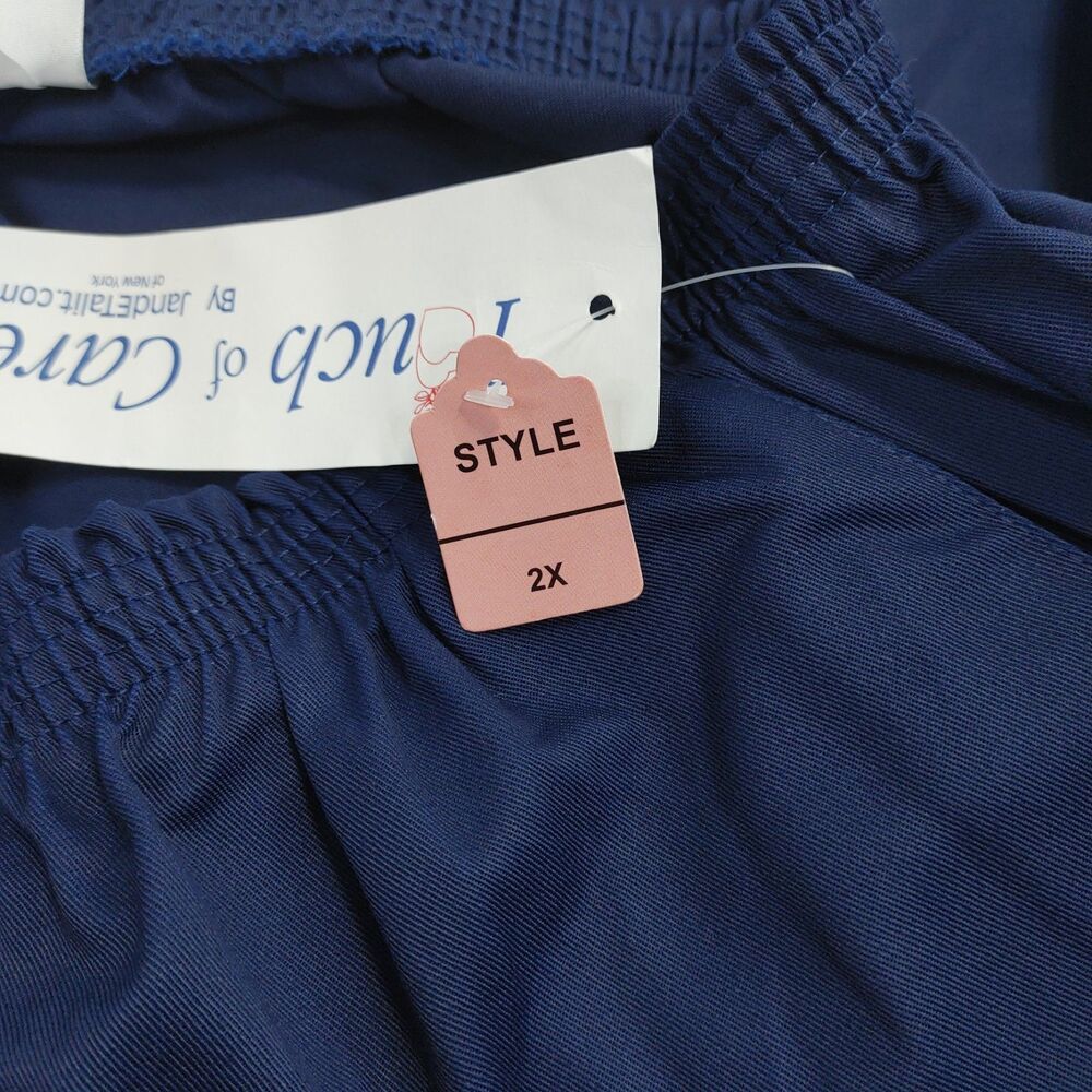 New Touch of Care Unisex Adaptive Elastic Waist Pants Navy Blue Size 2X NWT - Picture 6 of 10